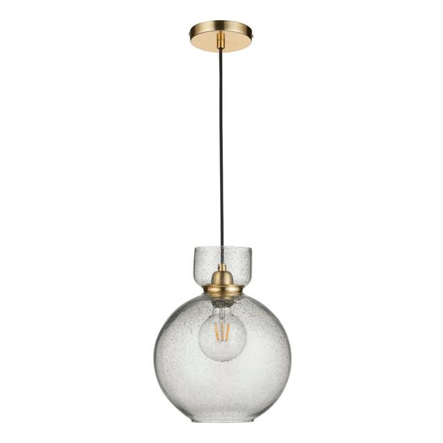 Sununi 1lt Pendant light Ivy Bronx Shade Colour: Clear Bubble Glass on Productcaster.