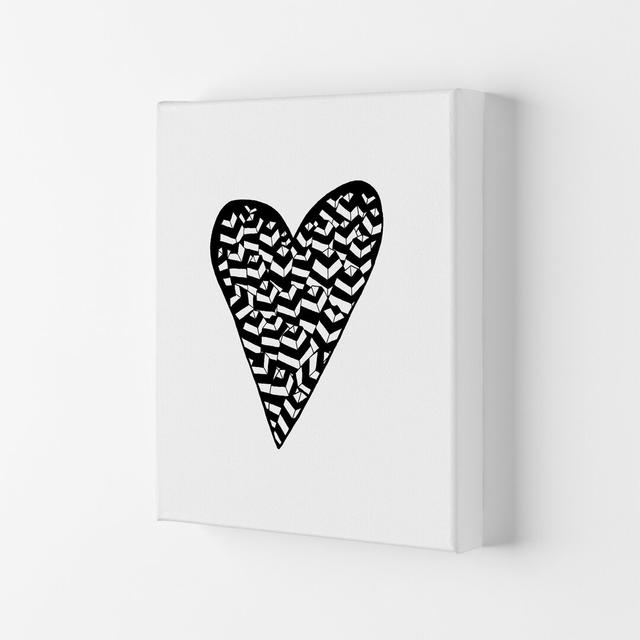 Leaf Heart by Carissa Tanton - Wrapped Canvas Drawing Print Brayden Studio Size: 84cm H x 59.4cm W x 4cm D on Productcaster.