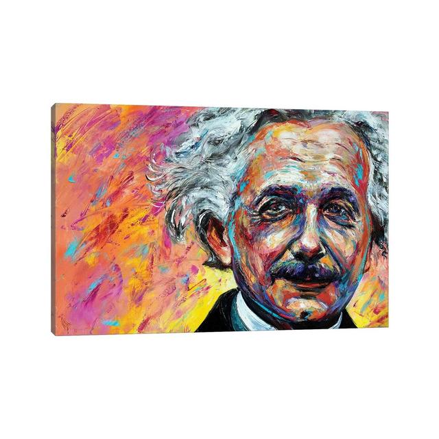 Leinwandbild - Gemälde „Einstein” von Natasha Mylius ModernMoments Größe: 45,72 cm H x 66,04 cm B x 1,91 cm T on Productcaster.