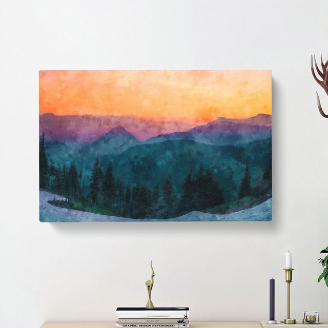 Mount Rainer in Seattle - Wrapped Canvas Painting Print East Urban Home Size: 35cm H x 50cm W x 3cm D on Productcaster.