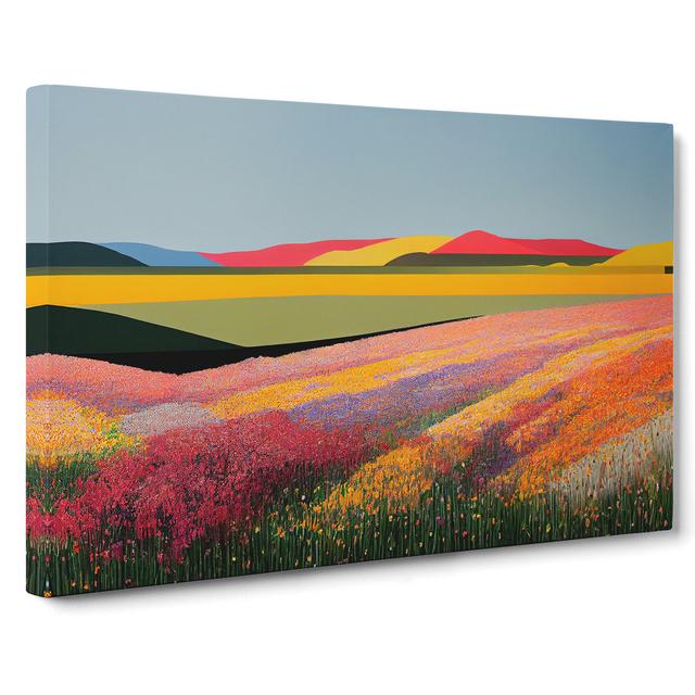 Ultimate Spring Meadow Landscape - Wrapped Canvas Print ClassicLiving Size: 40cm H x 60cm W x 3cm D on Productcaster.