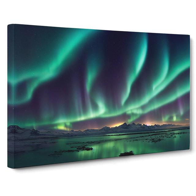 Carefree Northern Lights - Wrapped Canvas Graphic Art Alpen Home Size: 50cm H x 76cm W x 3cm D on Productcaster.