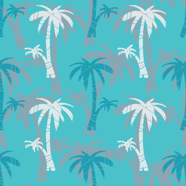 Pattern with Palm Trees by Unknown - Wrapped Canvas Graphic Art Pergo Classics Size: 91cm H x 91cm W on Productcaster.