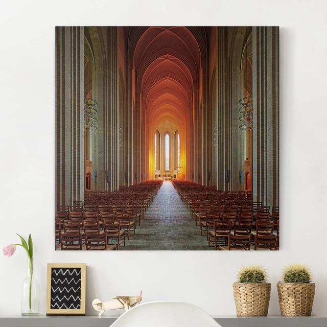 Leinwandbild Grundtvigskirche in Kopenhagen Ebern Designs Format: 260 g/m² Canvas, Größe: 40 cm H x 40 cm B on Productcaster.