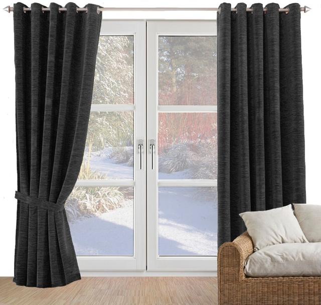 Gracierose Eyelet Room Darkening Curtain Ebern Designs Size: 132cm H x 225cm W, Colour: Grey on Productcaster.