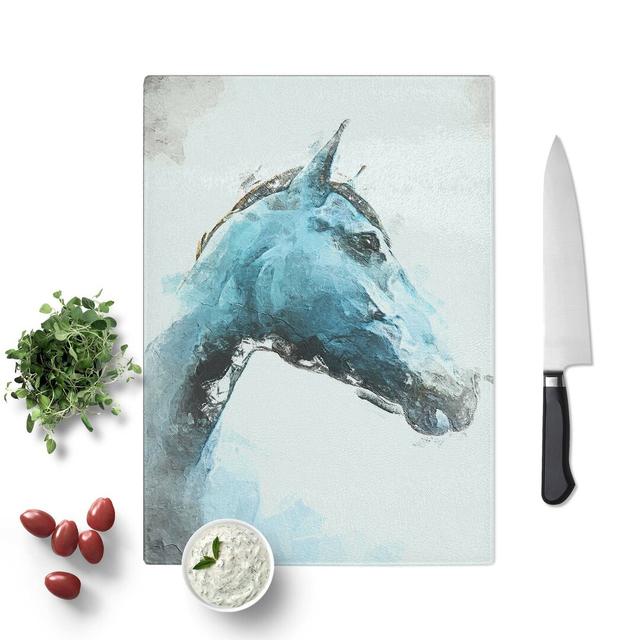 Tempered Glass Horse Chopping Board East Urban Home Size: 20 cm W x 28.5 cm L on Productcaster.