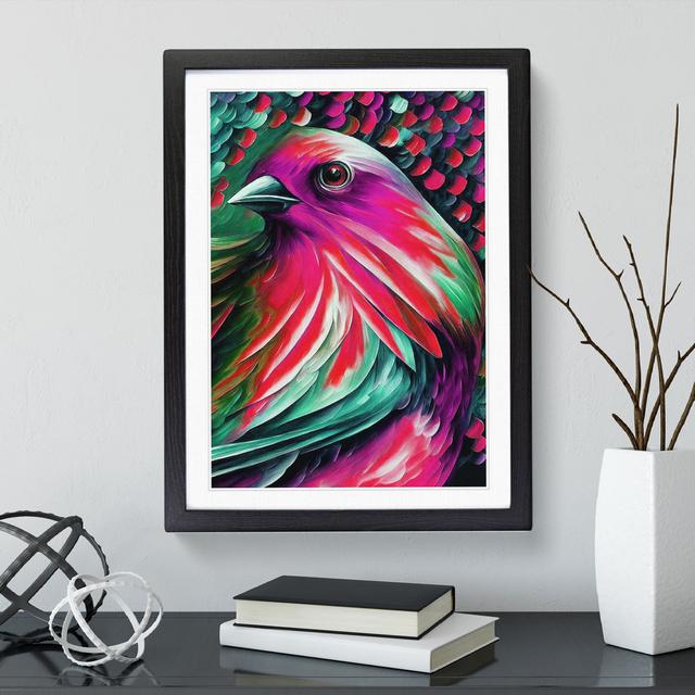 View Of A Bird No.5 - Single Picture Frame Painting Marlow Home Co. Size: 64cm H x 46cm W x 2cm D, Frame Colour: Black Framed on Productcaster.