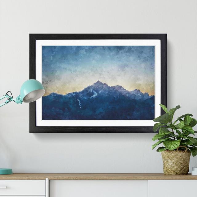 Moody Winter Mountain in Austria - Picture Frame Painting Print East Urban Home Size: 33cm H x 45cm W x 2cm D, Frame Option: Black Framed on Productcaster.