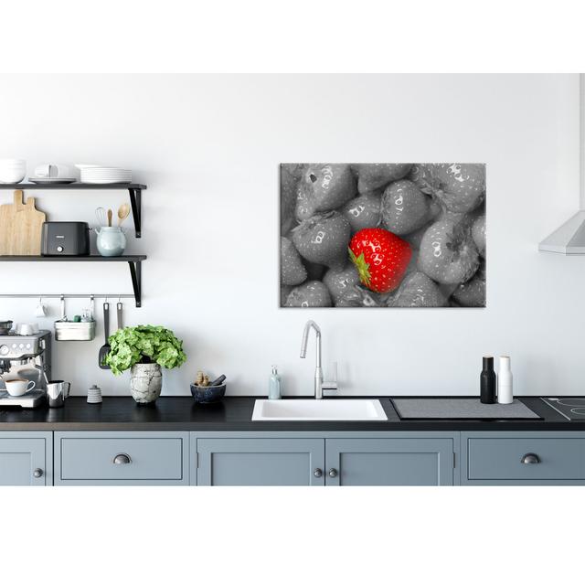 Glass picture | Mural on real glass Fresh strawberry dream including suspension and spacers s7131 Brayden Studio Size: 70cm H x 100cm W on Productcaster.