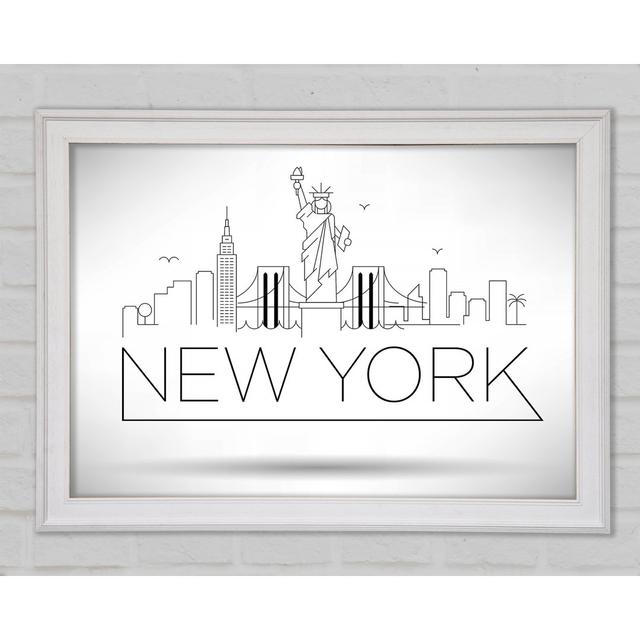 Outline Of The City 1 Framed Print Bright Star Size: 21cm H x 29.7cm W x 1.5cm D on Productcaster.