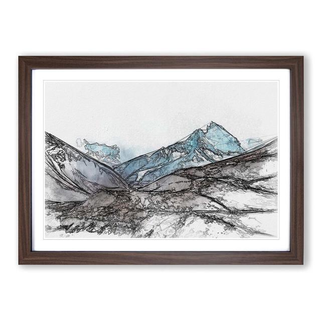 Mount Everest in the Himalayas in Abstract - Picture Frame Graphic Art Print East Urban Home Frame Option: Walnut Framed, Size: 36cm H x 48cm W x 2cm on Productcaster.