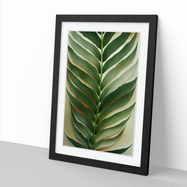 Fern Leaf Textured - Picture Frame Print Pergo Classics Frame Option: Black, Size: 46cm H x 34cm W x 2cm D on Productcaster.