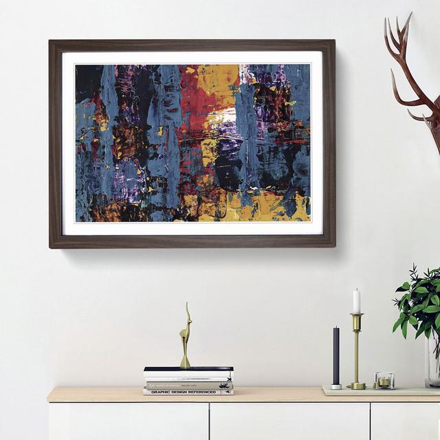 Abstract Art Painting Vol.230 by S.Johnson - Picture Frame Painting Print East Urban Home Size: 48cm H x 65cm W x 2cm D, Frame Option: Walnut Framed on Productcaster.