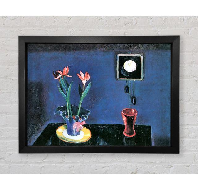 Walter Gramatte Still Life With Clock And Tulip Pot by Walter Gramatte - Single Picture Frame Art Prints Bright Star Size: 59.7cm H x 84.1cm W x 3.4cm on Productcaster.