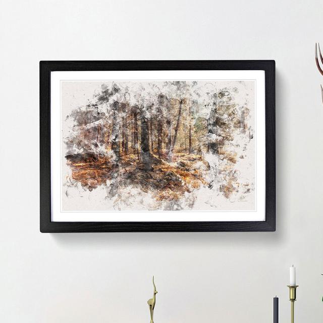 Within the Woods Watercolour - Picture Frame Graphic Art Print East Urban Home Frame Option: Black Framed, Size: 62cm H x 87cm W x 2cm D on Productcaster.