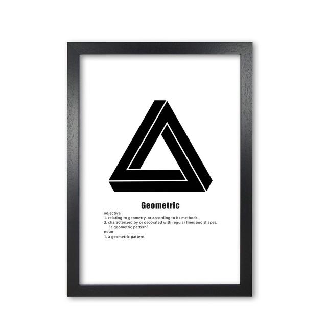 Geometric Meaning by Pixy Paper - Picture Frame Textual Art Print on Paper East Urban Home Frame Options: Black Grain, Size: 84.1cm H x 59.4cm W on Productcaster.