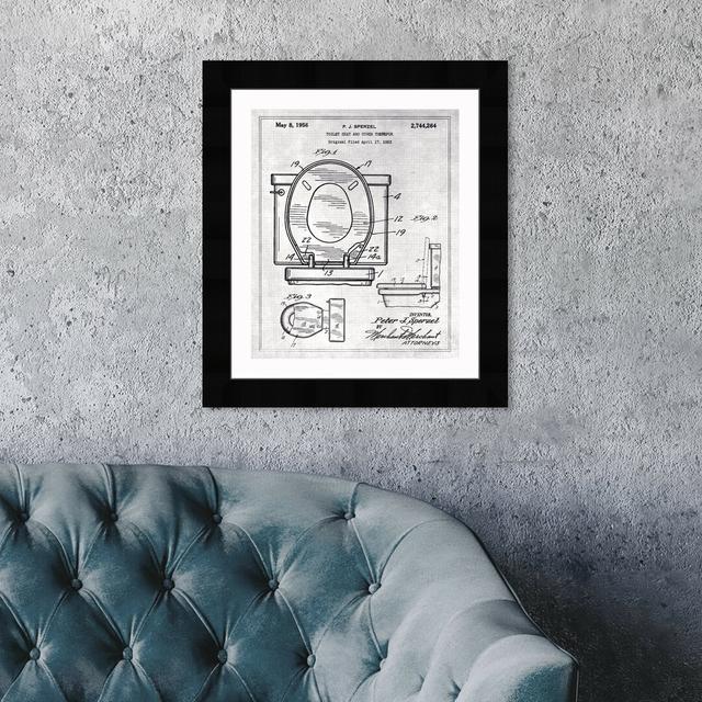 Toilet Seat 1956 - Single Picture Frame Print East Urban Home Size: 31 cm H x 25 cm W on Productcaster.