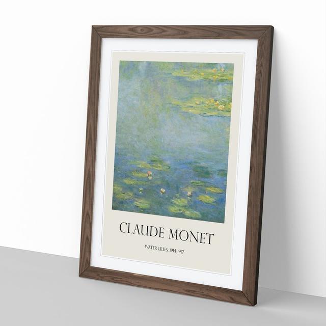 Water Lilies Lily Pond Vol.28 by Claude Monet - Picture Frame Art Prints East Urban Home Frame Option: Walnut Framed, Size: 65cm H x 48cm W x 2cm D on Productcaster.