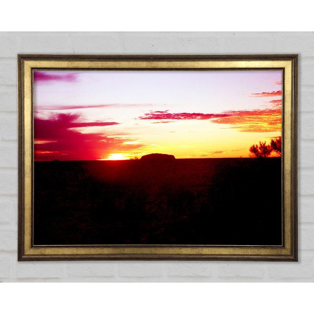 Ayres Rock At Dusk - Single Picture Frame Art Prints Brayden Studio Size: 29.7cm H x 42cm W x 1.5cm D on Productcaster.