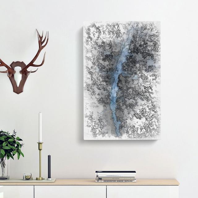 Walking Through The Forest - Wrapped Canvas Print East Urban Home Size: 45cm H x 30cm W x 4cm D on Productcaster.