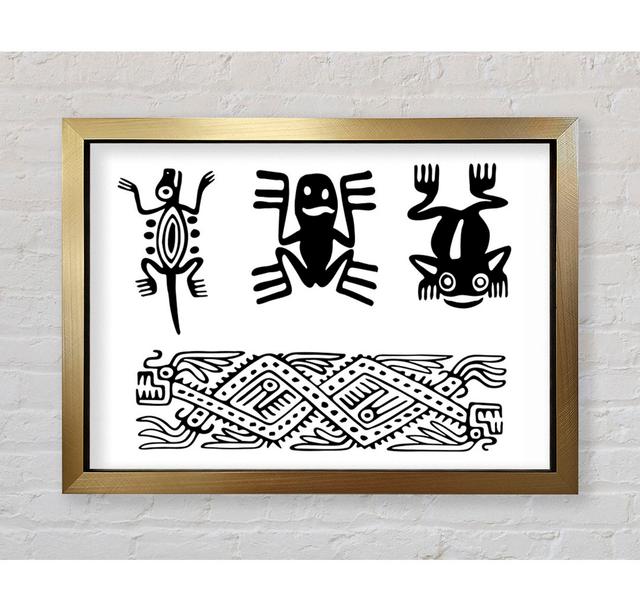 Tribal Animal Art - Single Picture Frame Art Prints Bright Star Size: 100cm H x 141.4cm W x 3.4cm D on Productcaster.