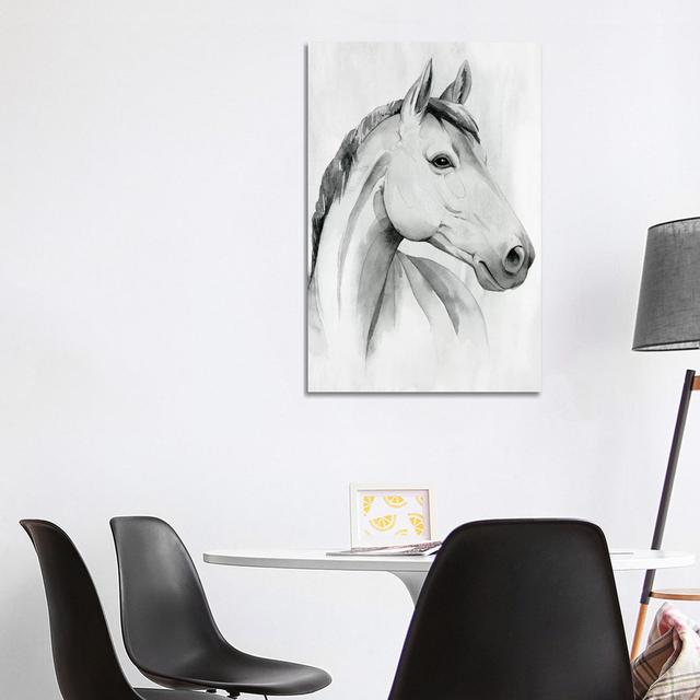 Silver Gelding I by Grace Popp - Wrapped Canvas Gallery-Wrapped Canvas Giclée Alpen Home Size: 101.6cm H x 66.04cm W x 3.81cm D on Productcaster.