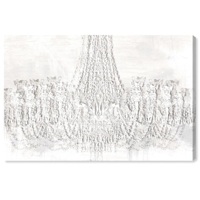 'Decadent Soiree White on White' Painting on Wrapped Canvas East Urban Home Size: 76.2 cm H x 114.3 cm W on Productcaster.