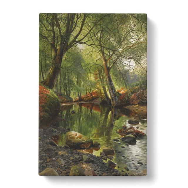 A Woodland Stream by Peder Mork Monsted - Wrapped Canvas Painting East Urban Home Size: 60cm H x 40cm W x 3cm D on Productcaster.