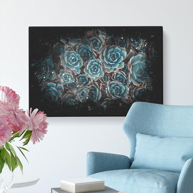 Succulent Plants - Wrapped Canvas Print East Urban Home Size: 30cm H x 45cm W x 4cm D on Productcaster.