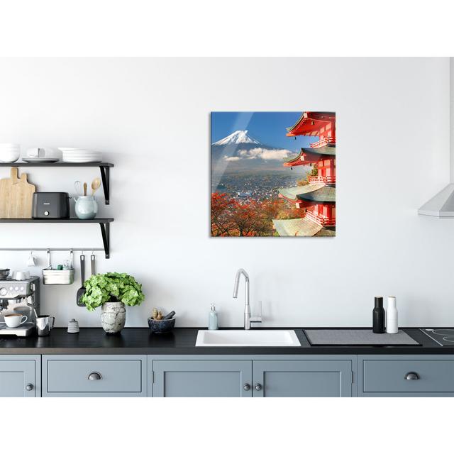 Fudschijama Temple in Japan - Unframed Photograph on Glass Union Rustic Size: 70cm H x 70cm W x 0.4cm D on Productcaster.