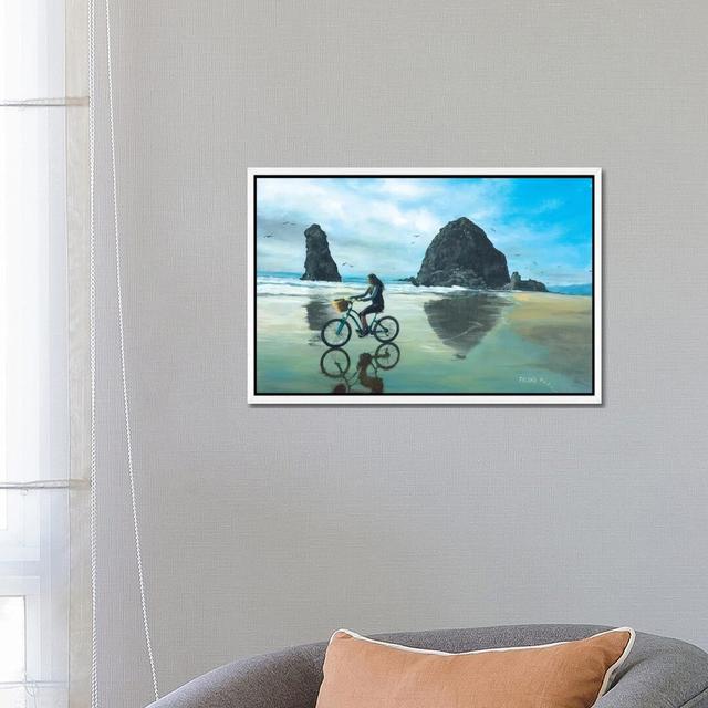 Chill Days at the Coast by ColorByFeliks - Painting Print on Canvas House of Hampton Size: 45.72cm H x 66.04cm W x 3.81cm D, Format: White Framed on Productcaster.