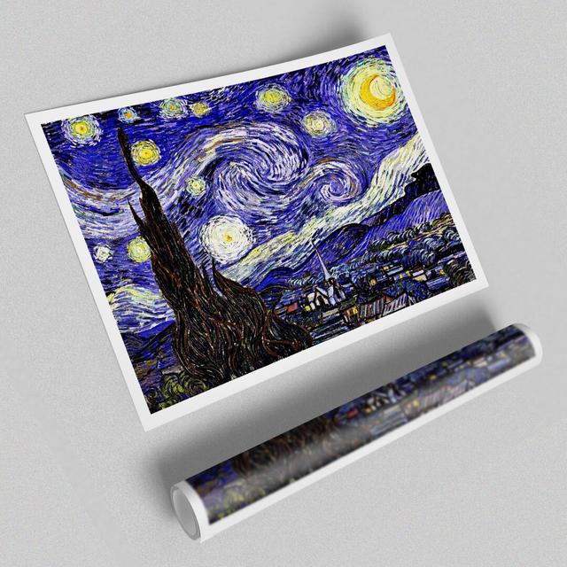 'Starry Night' by Vincent Van Gogh - Unframed Graphic Art Print on Paper East Urban Home Size: 59.4 cm H x 84.1 cm W on Productcaster.