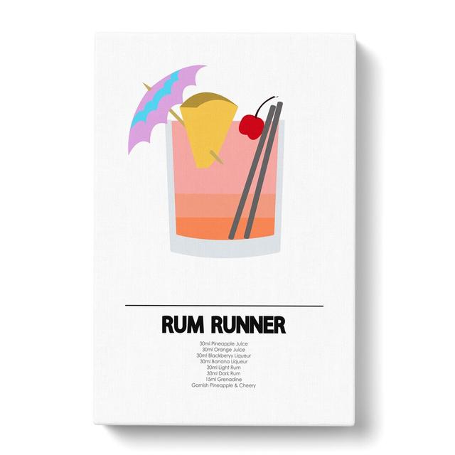 Rum Runner Cocktail - Wrapped Canvas Graphic Art East Urban Home Size: 50cm H x 35cm W x 3cm D on Productcaster.