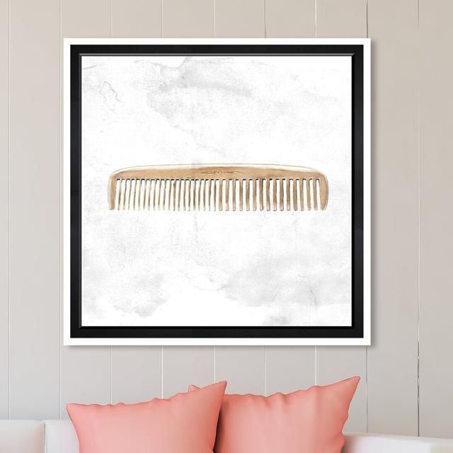 'Vintage Comb' Graphic Art on Wrapped Canvas East Urban Home Size: 30.5 cm H x 30.5 cm W x 3.8 cm D on Productcaster.