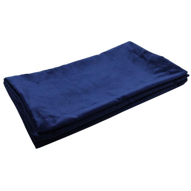 Maud 100% Polyester Bed Runner Fairmont Park Colour: Navy, Size: 50cm H x 225cm W on Productcaster.