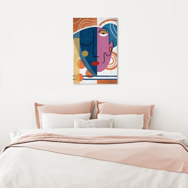 Abstract Geometric Cubist Female Portrait by Oliver Gal - Painting on Canvas Oliver Gal Format: Wrapped Canvas, Size: 60.96cm H x 40.64cm W on Productcaster.