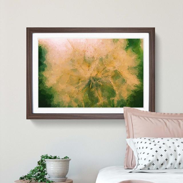 Seeds of a Dandelion in Abstract - Picture Frame Graphic Art Print East Urban Home Size: 35cm H x 50cm W x 2cm D, Frame Option: Walnut on Productcaster.