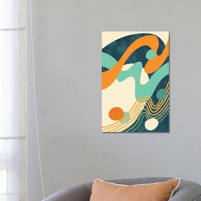 Waves II by Amini54 - Wrapped Canvas Print Metro Lane Size: 66.04cm H x 45.72 W x 1.91cm D on Productcaster.