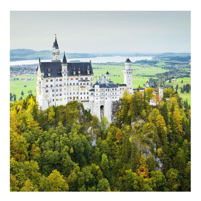 Neuschwanstein Castle Panorama Semi-Gloss Wallpaper Roll East Urban Home Material quality: Standard (110g/m²), Size: 2.88m x 288cm on Productcaster.