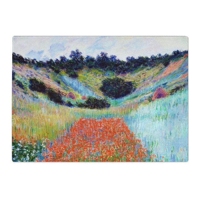 Poppy Field in a Valley by Claude Monet Chopping Board East Urban Home Size: 0.4cm H x 20cm W x 28.5cm L on Productcaster.