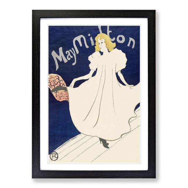 May Milton by Henri De Toulouse-Lautrec - Picture Frame Graphic Art East Urban Home Frame Option: Black Framed, Size: 36cm H x 27cm W x 2cm D on Productcaster.