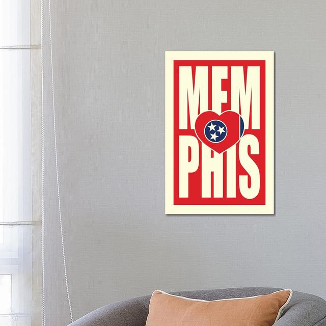 Memphis Typography Heart by Benton Park Prints - Wrapped Canvas Art Prints Maturi Size: 66.04cm H x 45.72cm W x 1.91cm D on Productcaster.