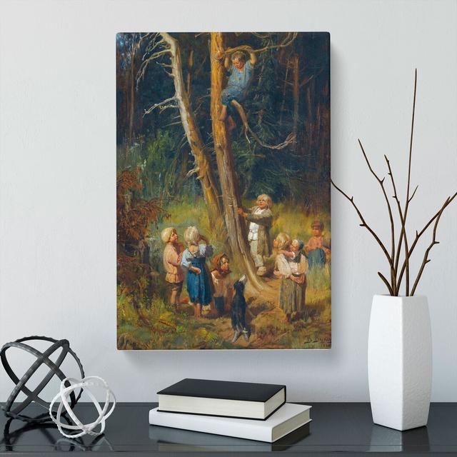 Children In A Forest by Viktor Vasnetsov - Wrapped Canvas Painting East Urban Home Size: 60cm H x 40cm W x 3cm D on Productcaster.