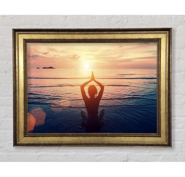 Early Morning Yoga - Picture Frame Art Prints Bright Star Size: 59.7cm H x 84.1cm W x 8cm D on Productcaster.