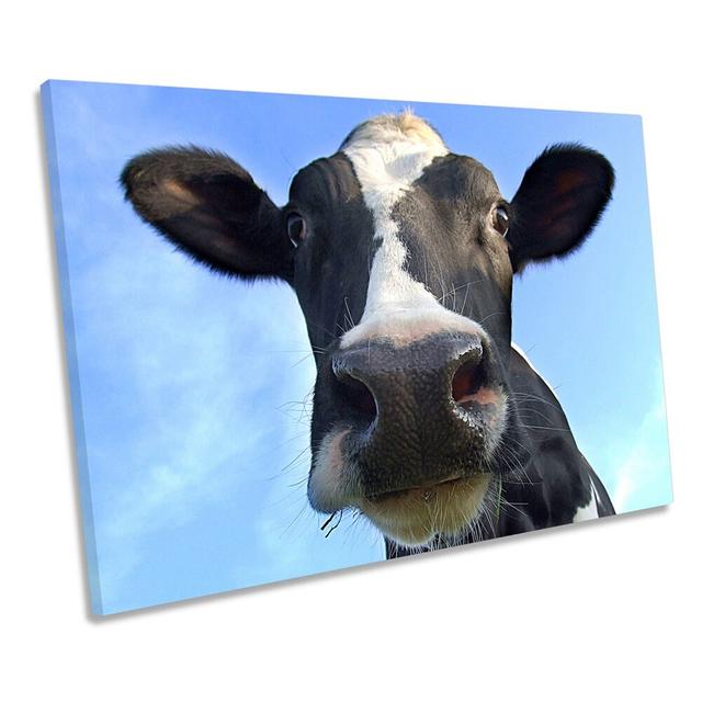 Cow Farm Animal - Wrapped Canvas Print August Grove Size: 30.5cm H x 45.7cm W on Productcaster.