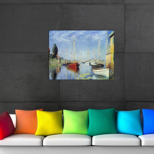 'Pleasure Boats at Argenteuil' by Claude Monet Painting Print Longshore Tides Size: 60cm H x 80cm W x 1.8cm D on Productcaster.