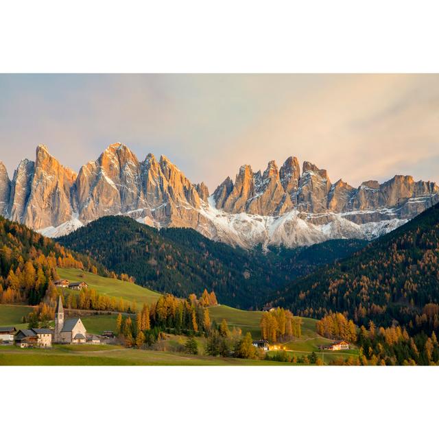 Val Di Funes by DieterMeyrl - Wrapped Canvas Art Prints Alpen Home Size: 51cm H x 76cm W x 3.8cm D on Productcaster.