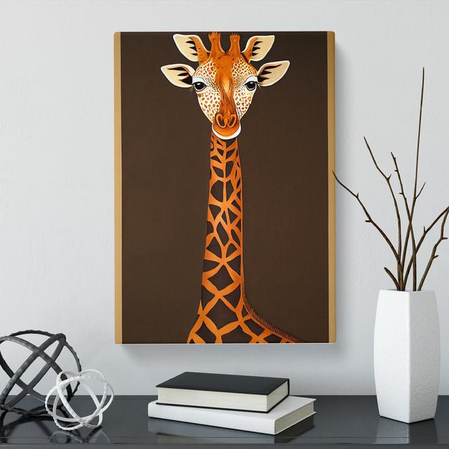 CAN-V0523-1076X Giraffe Indian - Wrapped Canvas Print World Menagerie Size: 60cm H x 40cm W x 3cm D on Productcaster.