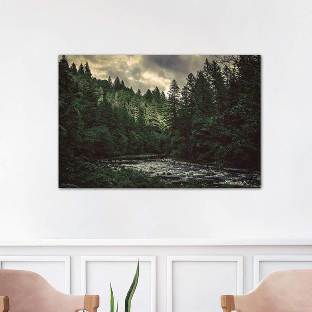 Pacific Northwest River And Trees by Nature Magick - Wrapped Canvas Print Union Rustic Size: 45.72cm H x 66.04cm W x 3.81cm D on Productcaster.