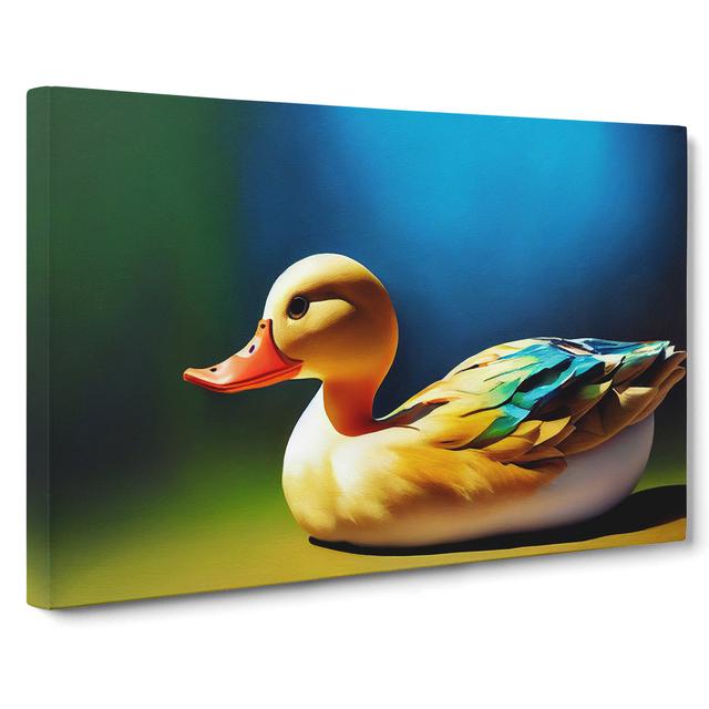 Enthralling Duck - Wrapped Canvas Print Brambly Cottage Size: 50cm H x 76cm W x 3cm D on Productcaster.